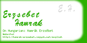 erzsebet hamrak business card